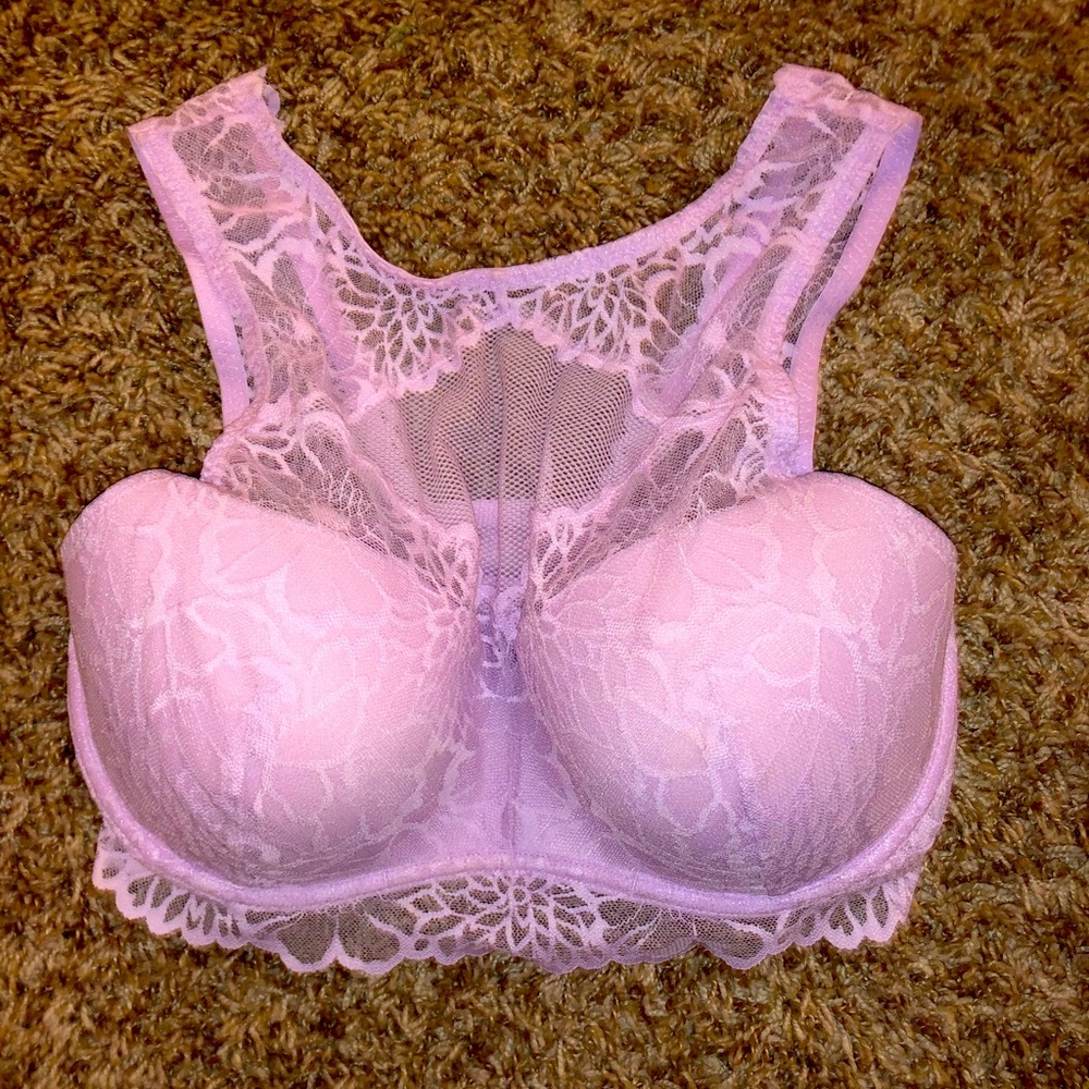 Victoria Secret size Large Pink Lace Push-up Bralette NWOT